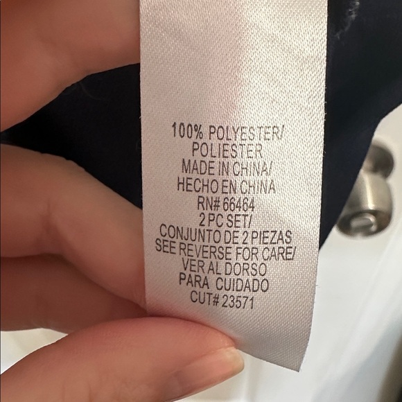 Y2K Navy:Dark Blue Button-Down Shirt with White Trim Size 8 - Picture 7 of 7